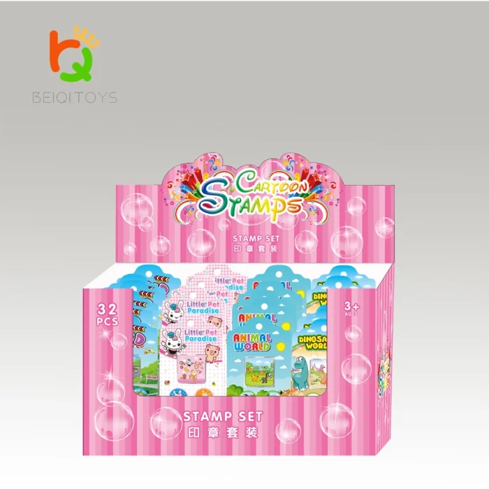 Assorted rubber stamps bulk - 32pc Blister Pack for Retail | BeiQi