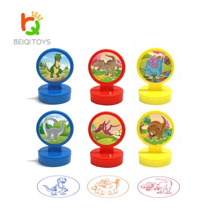 6 Pcs Dinosaur Stamp Set, Prehistoric Animal Stamps (T-Rex