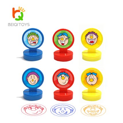 funny face emotion stamps, silly emoji stamps for kids crafts