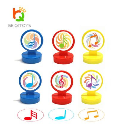 music note stamp set for kids on white background