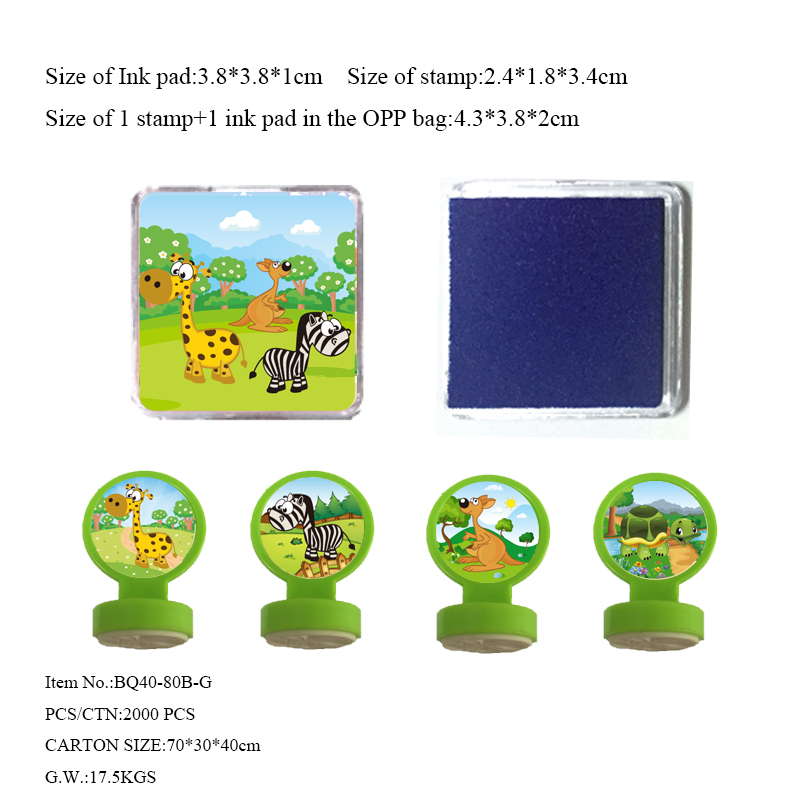 animal rubber stamp set cat dog elephant lion, non-toxic kids rubber stamps with ink pad, animal stamps for preschool craft