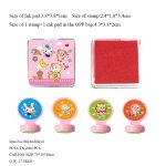 girls theme rubber stamps princess crown heart, creative craft gift for girls, rubber stamp set with square ink pad