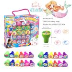 Round self-inking Stamp 24 pcs Mermaids