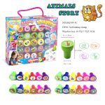 Round self-inking Stamp 24 pcs Animals
