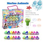 Round self-inking Stamp 24 pcs Marine Animals