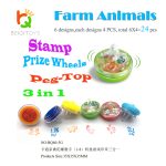 Peg-Top self-inking stamp 24 pcs Farm Animals - obrazek 3
