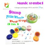 Peg-Top self-inking stamp 24 pcs Music Symbol - Image 3