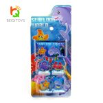 BQ-480A sea world rubber stamp set 24 pieces display box for wholesale